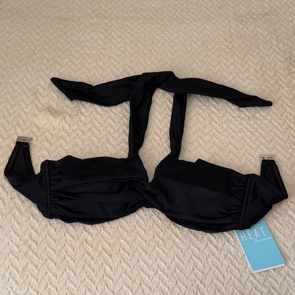 BNWT Black Halter Bikini Top